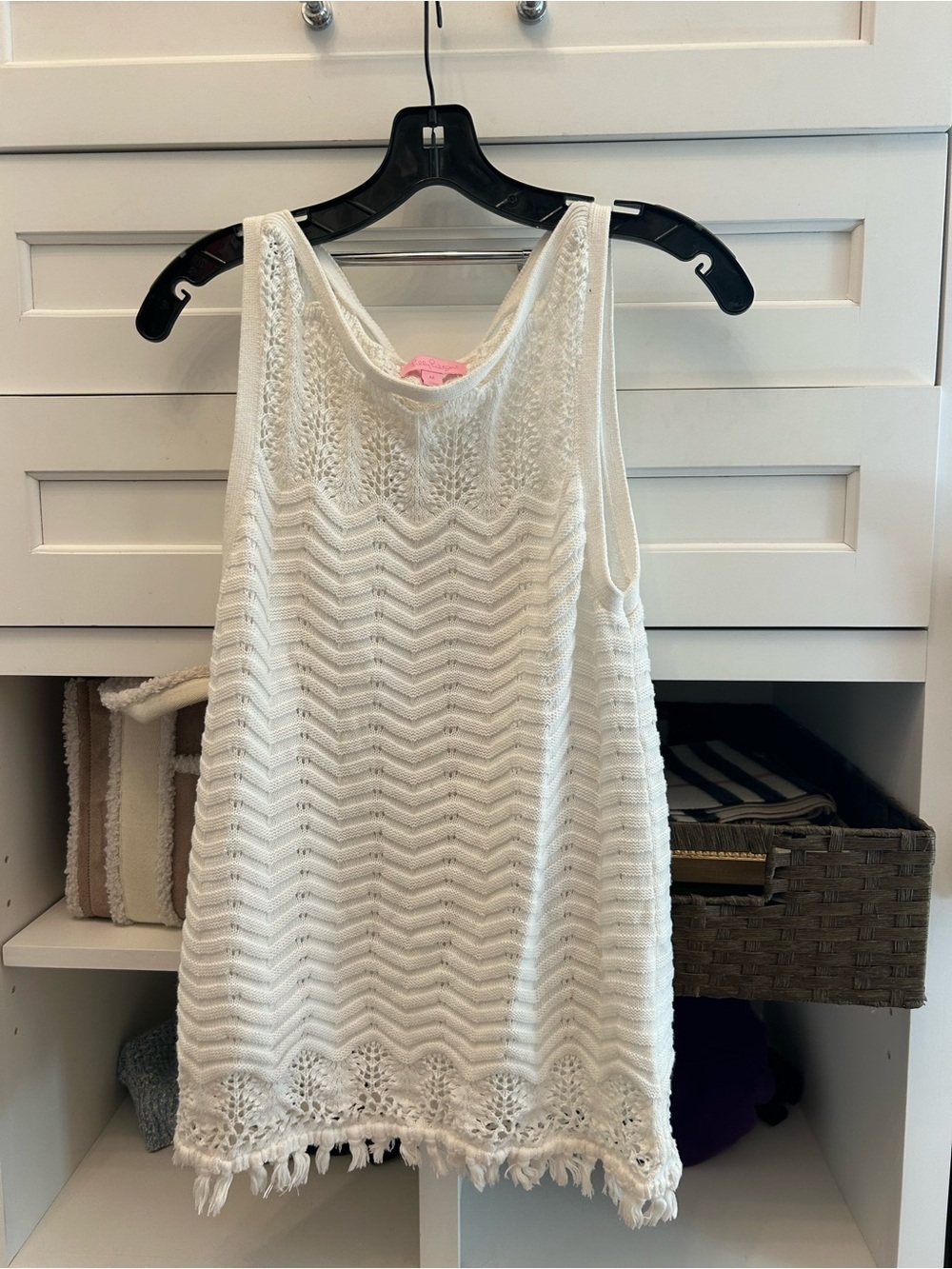 Lily Pulitzer white crocheted top